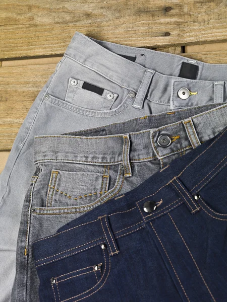 Diverse sorter jeans — Stockfoto