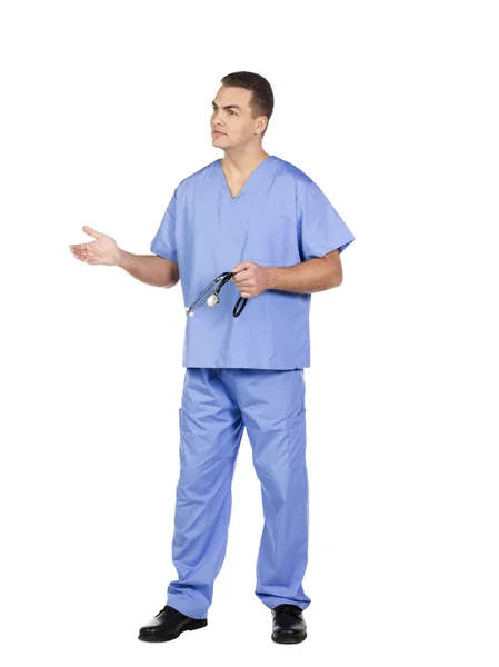 Medical doctor and stethoscope — Stock Photo, Image