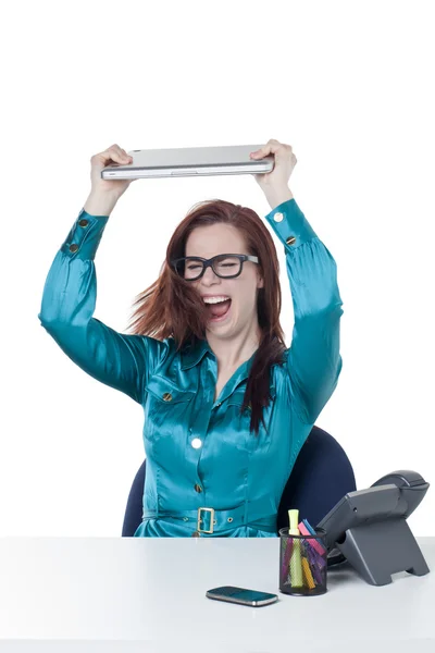 A frustrated businesswoman — Stock Photo, Image