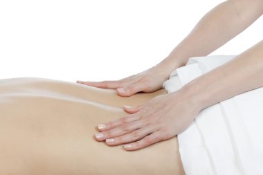 alt sırt masajı spa üzerinde olan bir Bayan