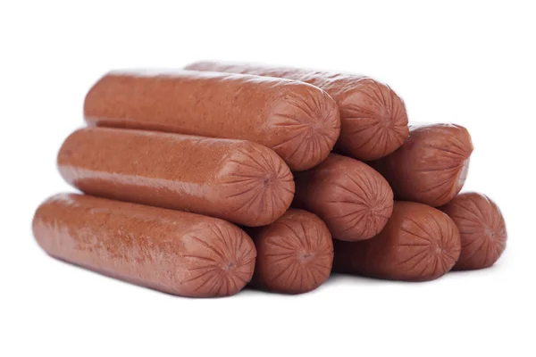 Grupa hot dogi surowe — Zdjęcie stockowe