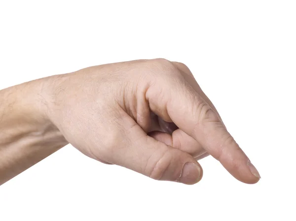 A hand pointing to the side — Stock Photo, Image