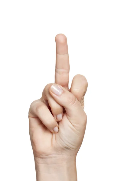 A hand showing a middle finger — Stock Photo, Image