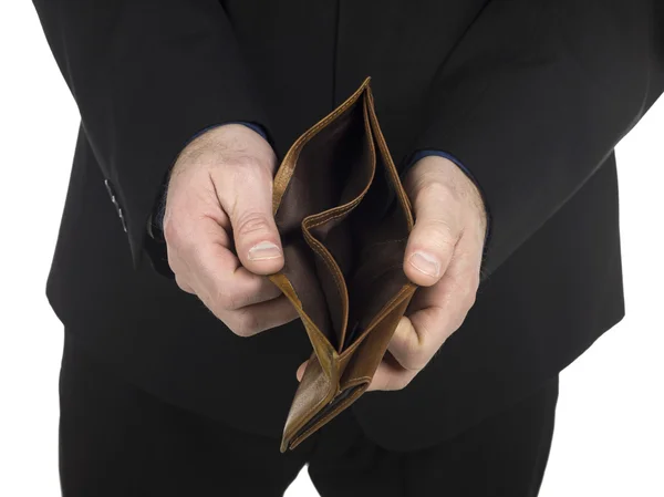 A hand showing an empty wallet — Stock Photo, Image