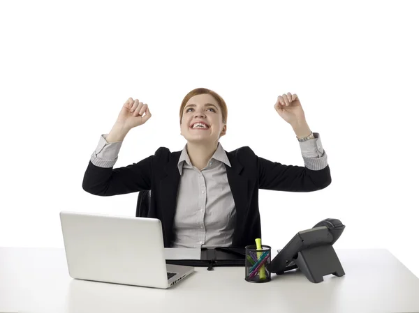 A happy businesswoman — Stock Photo, Image