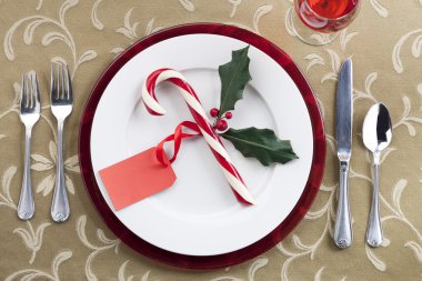 Masa gereçleri bir şeker ile bir dizi