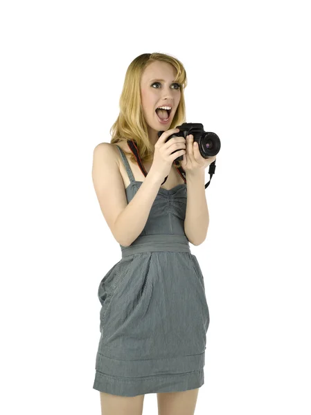 A shocked photographer — Stock Photo, Image