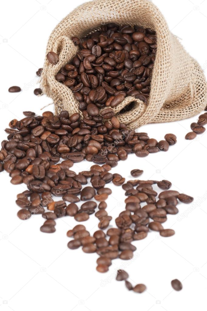 a sack of coffee beans