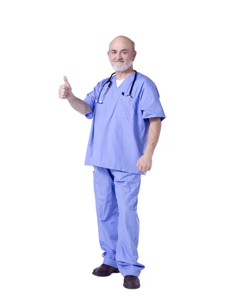 En kirurg gestikulerande godkänd — Stockfoto