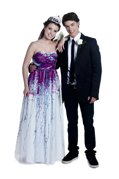 A young prom couple — Stock Photo, Image