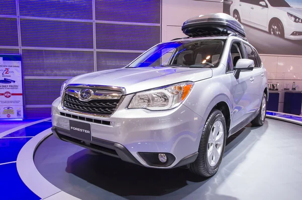 2013 subaru orman suv kamyon çatı rack 2 ile gri — Stok fotoğraf