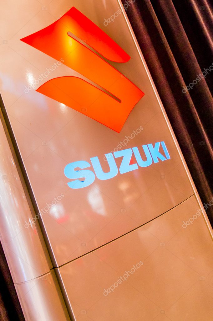 TORONTO - FEBRUARY 22, 2013: Suzuki Logo at booth at Canadian International Auto Show in Toronto.