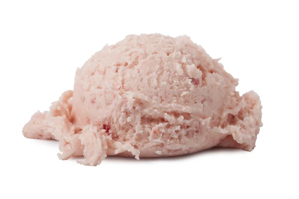 Uma colher de sorvete de morango — Fotografia de Stock