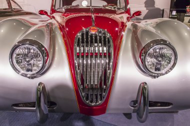 Klasik jaguar xk 140 araba gösterisi