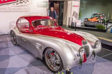 Klasik jaguar xk 140 araba gösterisi