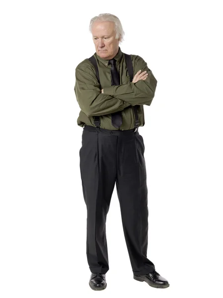 A stressed businessman with folded arm — Stock Photo, Image