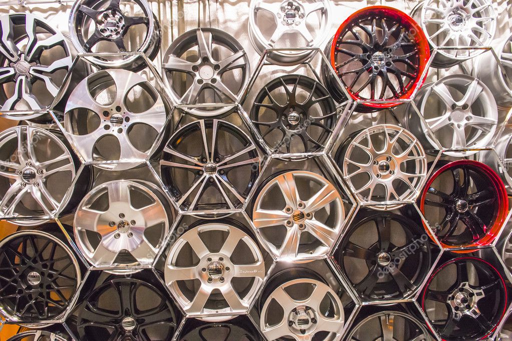 Sports tire rims on display photos Stock Photo by ©kozzi2 23840185