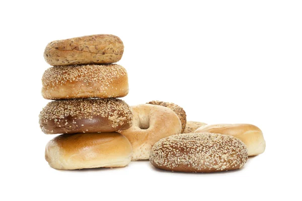 Assorted yummy bagels — Stock Photo, Image