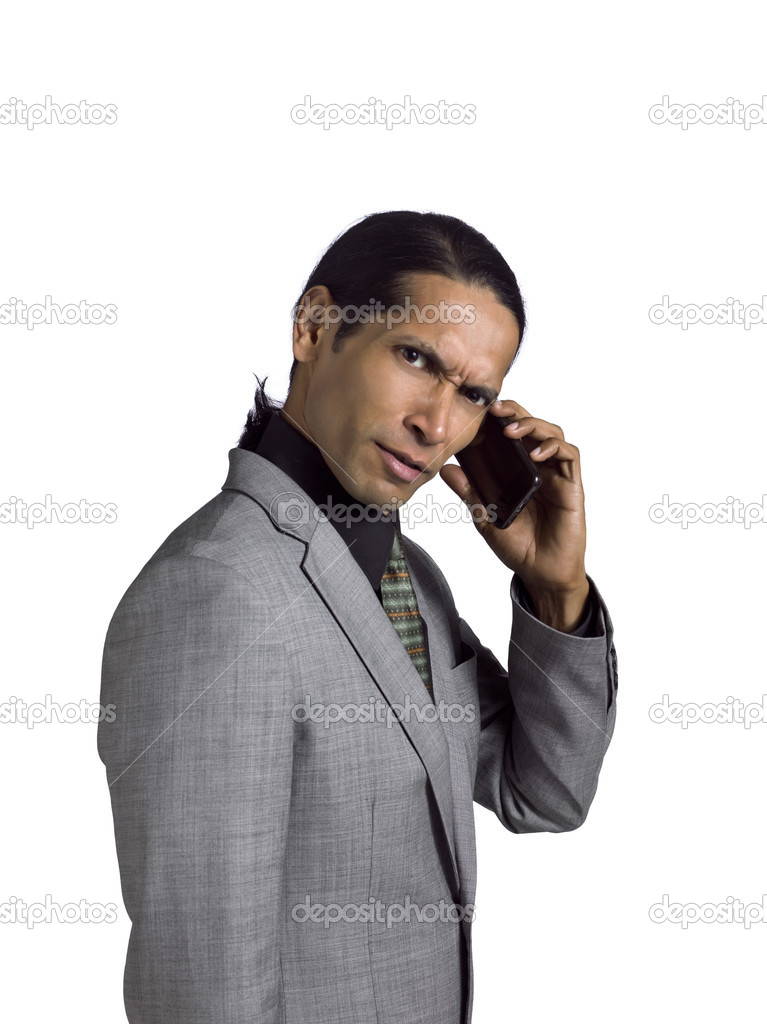 astonished man on phone