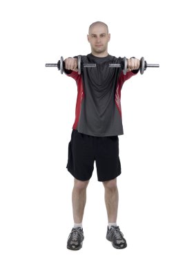 dambıl ile atletik erkek