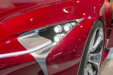 2014 lexus lf-lc konsept otomobili kırmızı