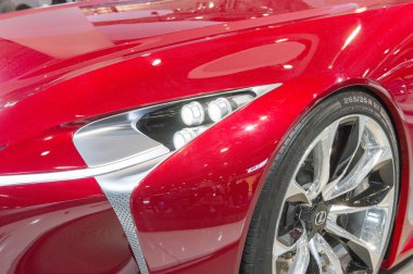 2014 lexus lf-lc konsept otomobili kırmızı