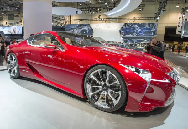 2014 lexus lf-lc samochód koncepcyjny czerwony — Zdjęcie stockowe