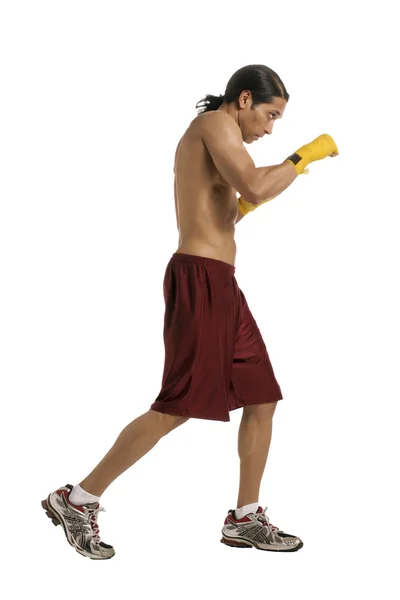 Athlète homme entraînement boxe — Photo