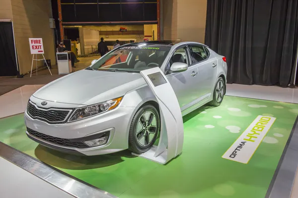 2014 Optima coche gris híbrido — Foto de Stock