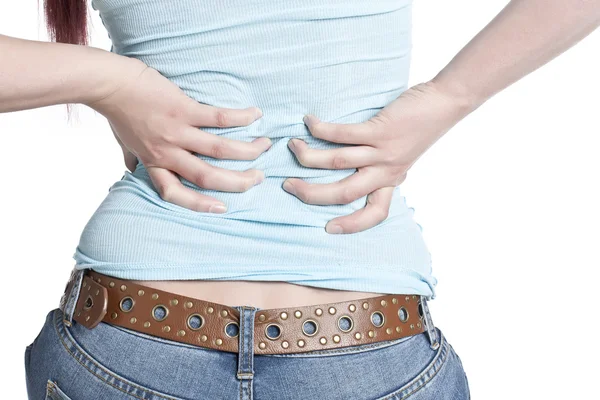 A woman with lower back pain — Stock Photo, Image