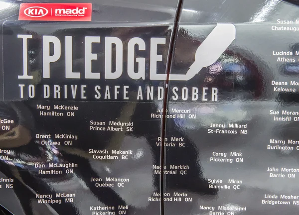 MADD campaign at the car show — Stock Photo, Image