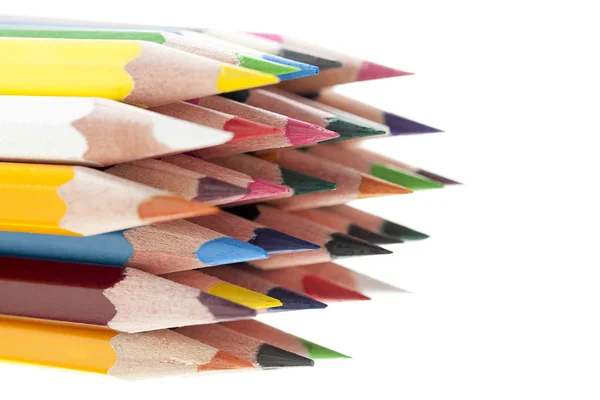 Renkli kurşun kalem çeşitleri — Stok fotoğraf