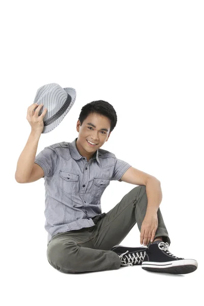 Un joven con sombrero — Foto de Stock