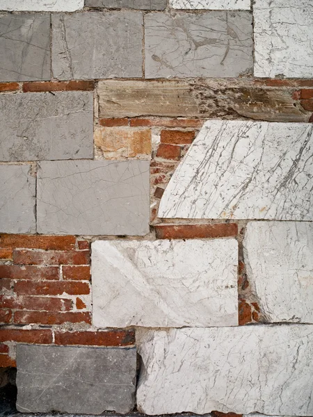 Abstract marble stone and brick wall — Stock Photo, Image