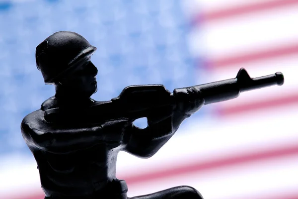 Amerikanischer Soldat im Visier — Stockfoto