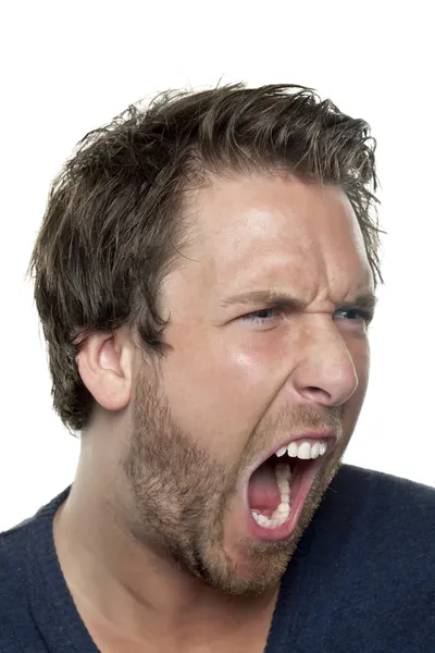 Angry man yelling — Stock Photo, Image