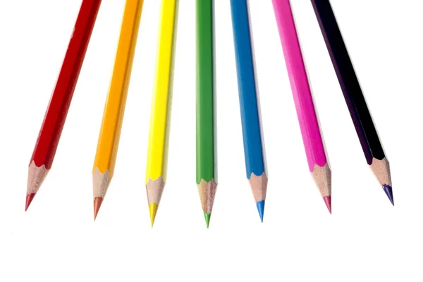 Diverse färgad penna — Stockfoto