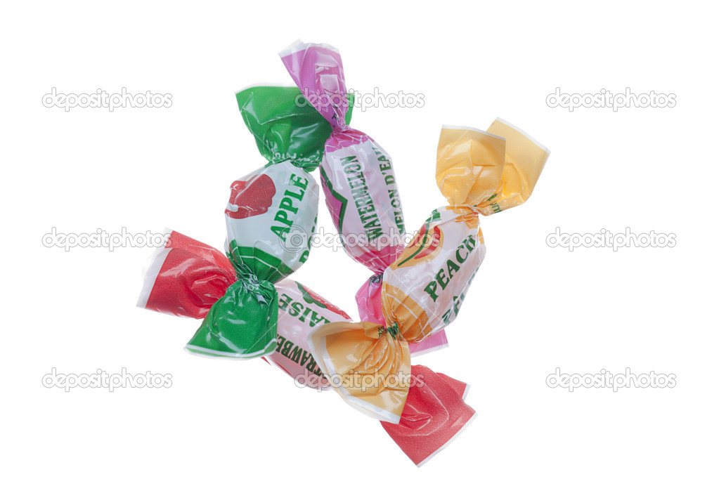 assorted fruit flavor candies