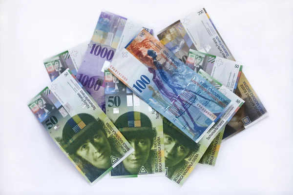 Швейцарських франків банкнот — стокове фото