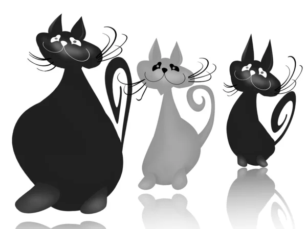 Három macska — Stock Fotó