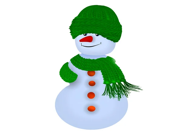 Winter and snowman — Stock Photo, Image