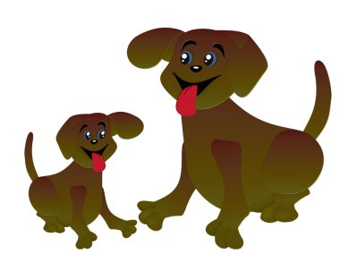 Beyaz bir arka plan üzerinde köpek