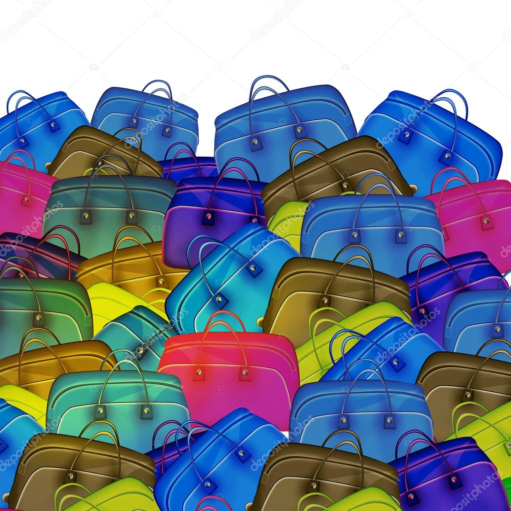 Colorful travel bags