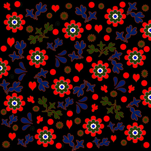 Illustration of ornamental flowers. — Stock Photo, Image