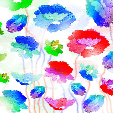 Çiçeklerin soyut arkaplanı.