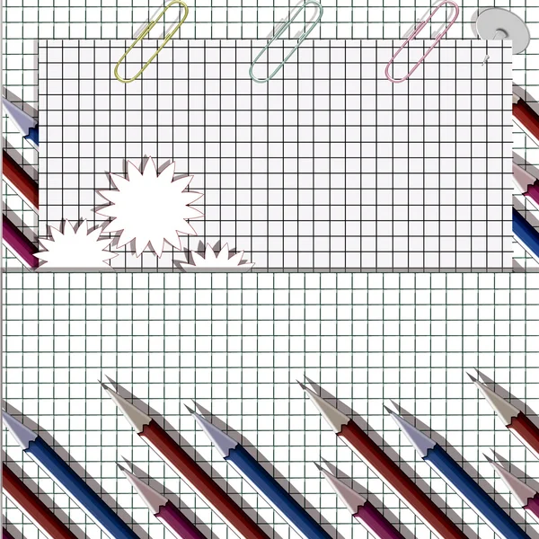 Pencils. School notebook. — Stock Photo, Image