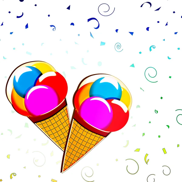 Ice cream. Illustration. — Stock Photo, Image