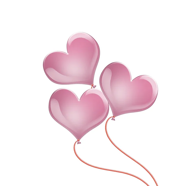 Luftballons. Herzen. — Stockfoto