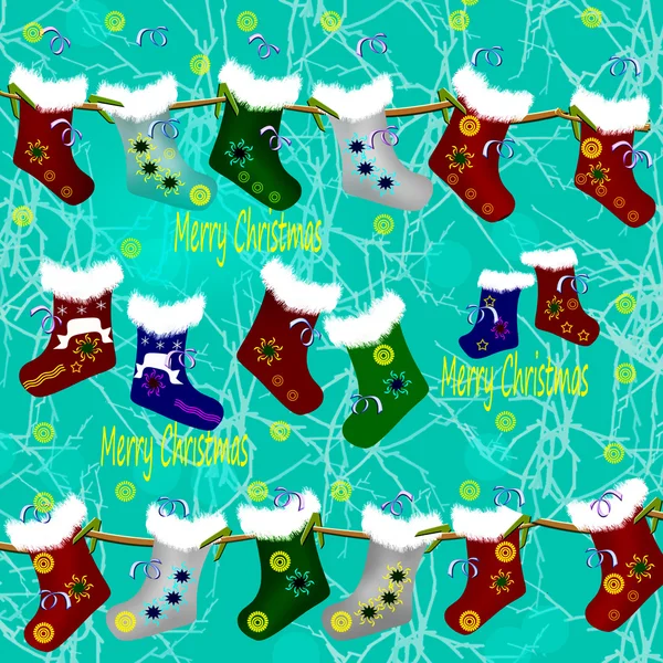 Ponožky. Veselé Vánoce. — Stock fotografie