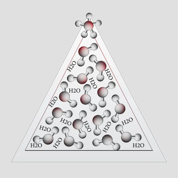 Kerstboom gemaakt van watermoleculen — Stockfoto